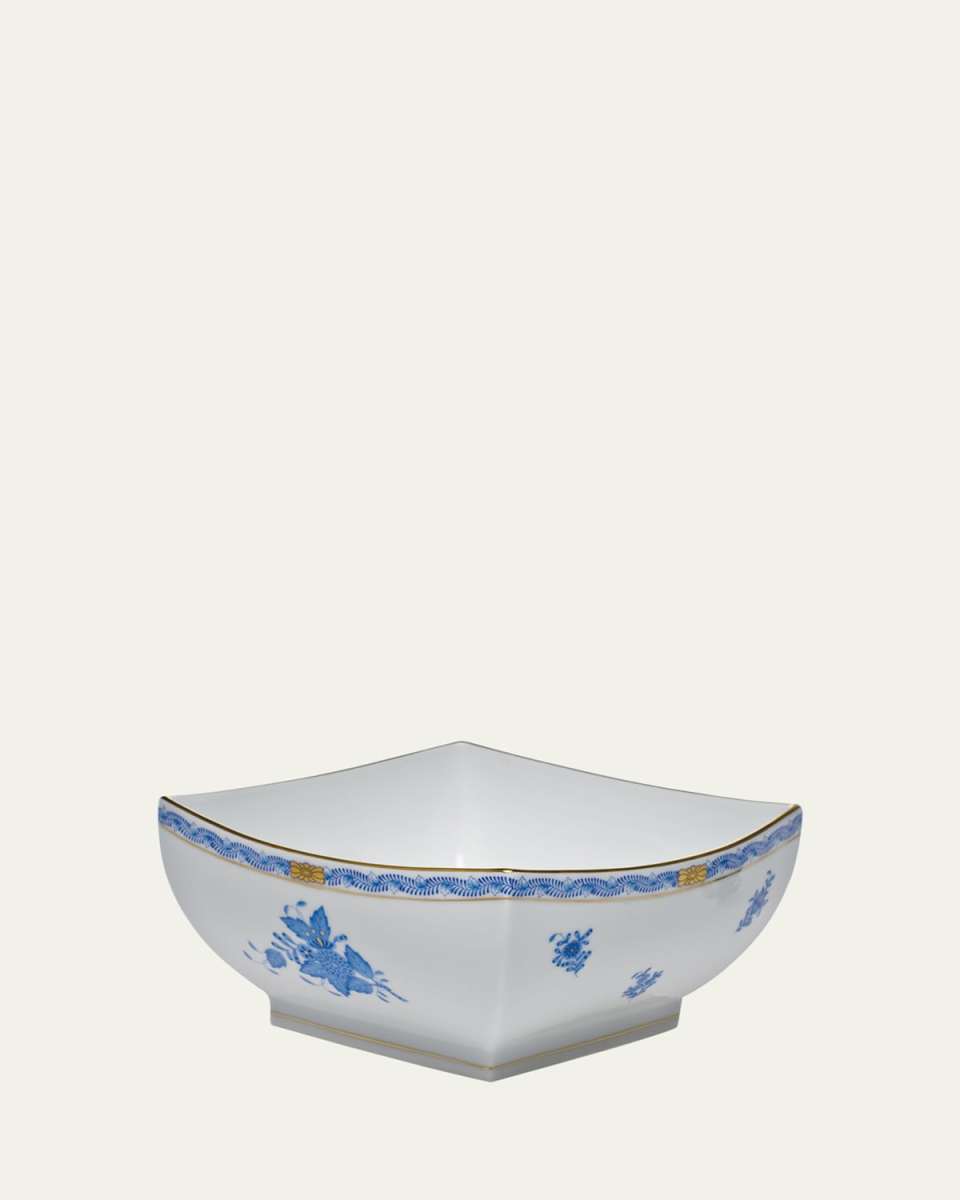 Chinese Bouquet Blue Large Square Bowl